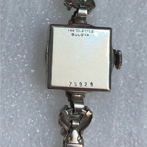 Vintage white gold diamond watch - Picture 3 of 5